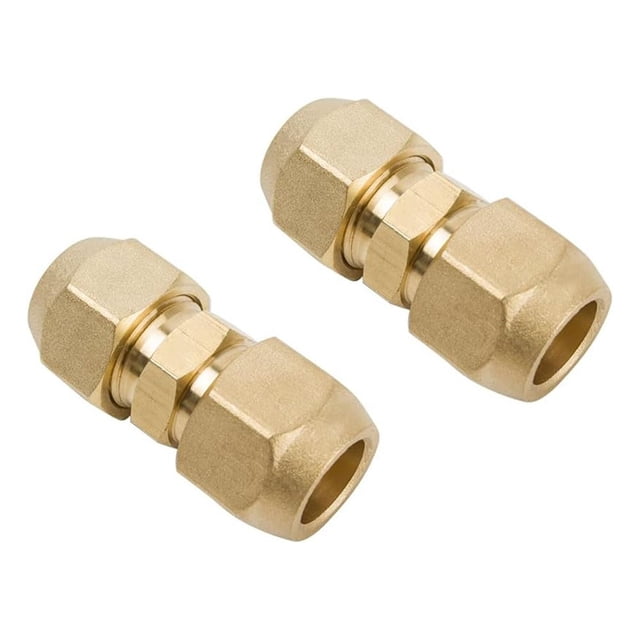 2Pcs Nipple Copper Pipe Connector Extension for Air Conditioning Systems Double Nipple for Copper Pipes Features A Seamless 3/8(9.52mm)