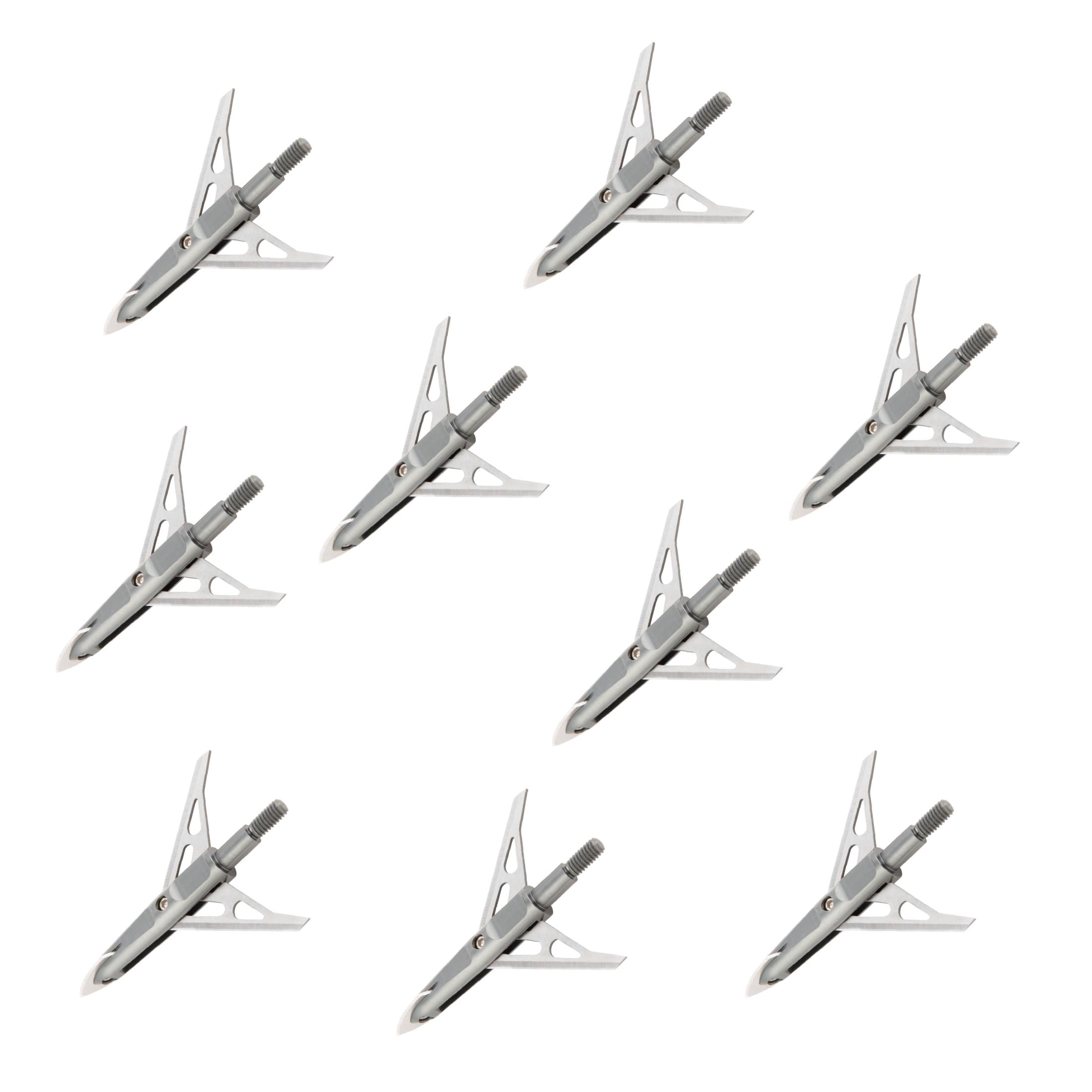 (3 pack) Stryke Rear Deploying Cut-On-Contact Archery Broadheads, 100-Grain, 3-Pack, Carbon Gray