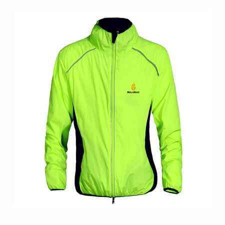 Long Sleeve Wind Jacket - WOLFBIKE Cycling Jersey Men Riding Breathable Jacket Cycle Clothing Bike Long Sleeve Wind Coat Green M