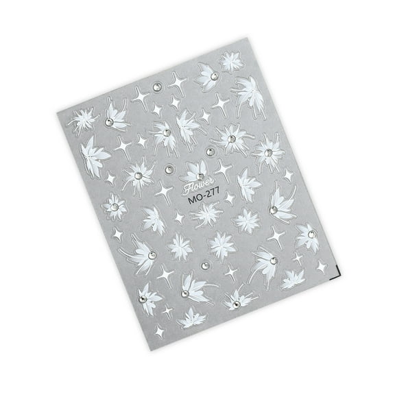 Adhesive Flower Stickers 5D Embossed Flower Nails Art Stickers Nails Art Decorations