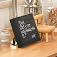 thumbnail image 3 of 5x5 IN But Did You Document it Wooden Box Sign, HR Gifts Office Desk Decor Women Men, Human Resources Gifts Black Wooden Box Block Sign, 3 of 7
