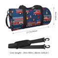thumbnail image 4 of KLL Fire Truck 1 Duffle Bag For Men Women Sport Gym Fitness Tote Travel Training Workout Basketball Football Weekender, 4 of 8