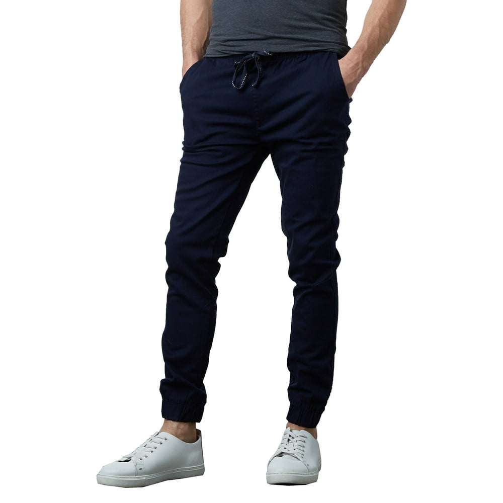 chino joggers with belt loops