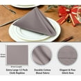 thumbnail image 6 of Ruvanti Cloth Napkins Set of 4, 18x18 Inches Napkins Cloth Washable, Soft, Durable, Absorbent, Cotton Blend. Table Dinner Napkins Cloth for Hotel, Lunch, Restaurant, Wedding Parties - Charcoal Grey, 6 of 8
