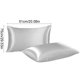 thumbnail image 3 of Paquete de 2 fundas de almohada para cuerpo de satén refrescante | Estuche largo de terciopelo suave y transpirable para durmientes calientes y sudores nocturnos | Comodidad para todas las, 3 of 6