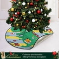 thumbnail image 6 of Coolnut Dinosaur Christmas Tree Mat Round Christmas Tree Stand Mat Decoration for Holiday Party Home Christmas Day Ornaments Floor Door, 28.3", 6 of 6