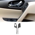 thumbnail image 1 of 2x Carbon Fiber Front Rearview Mirror Adjusts Trim for Nissan Rogue 2014-2016, 1 of 4