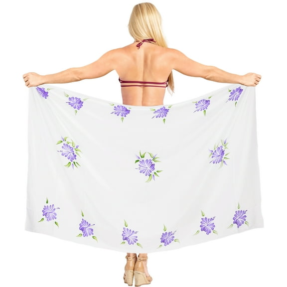 HAPPY BAY Women's Beachwear Summer Bikini Wraps Beach Wrap Sarong Coverups Skirt Bathing suit Swimsuit Swimwear Swim Cover up for Women One Size Orchid, Floral