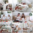 thumbnail image 5 of Christmas Snowman Comforter Set Queen Size, Winter Xmas Box Bird Snowflakes Grey Soft Bedding Set for Man Woman, 4 Pieces Duvet Cover Set with Fitted Sheet, 2 Pillowcases, 5 of 9