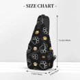 thumbnail image 3 of ZICANCN Crossbody Sling Bag for Men Women - Dog Pawprint Tracks Background Casual Shoulder Backpacks for Travel Sport Climbing Runners Daypack, 3 of 9