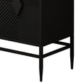 thumbnail image 6 of 31.50" Black Painted Accent Cabinet with Metal Legs for Living Room Dining Room Two-tier Storage Concealed Hinges, 6 of 6