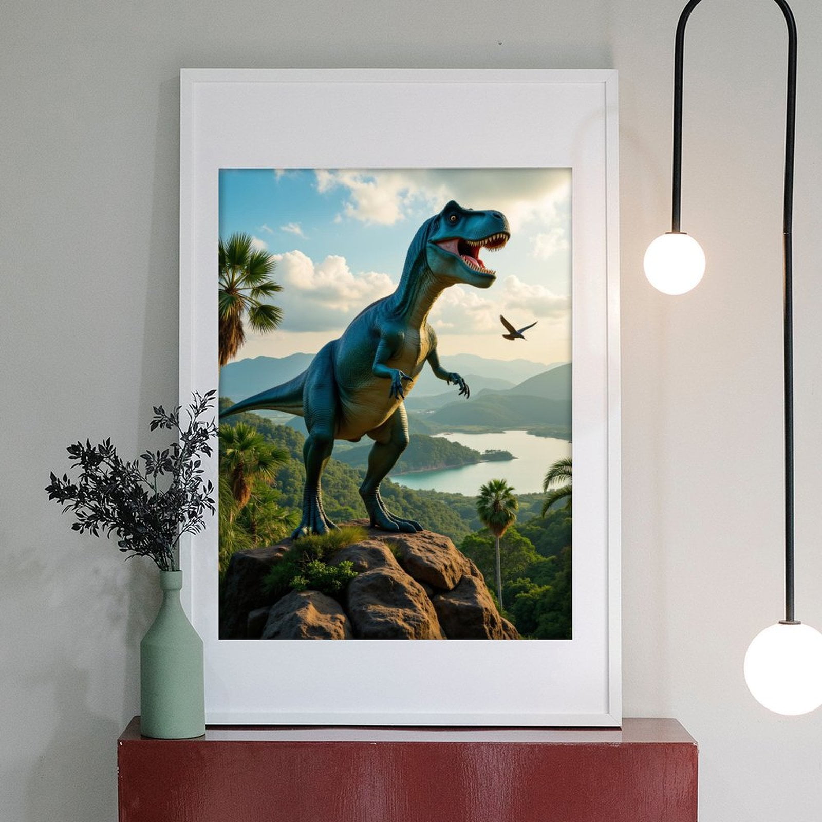 Diamond Art Kits for Adults - 5d Dinosaur Scenic Landscape Lake Skies Diamond Painting for Adults, Diamond Art for Adults Beginners, Diamond Painting Kits for Adults for Home Wall Decor