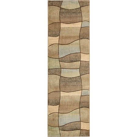 Nourison Manor Park Pastel Waves Runner Rug, Beige, 2'3"x7'6"