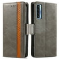 thumbnail image 3 of Case for TCL 20 S Cover Leather Wallet Folio Case Book Design Flip Magnetic Closure - Grey, 3 of 5
