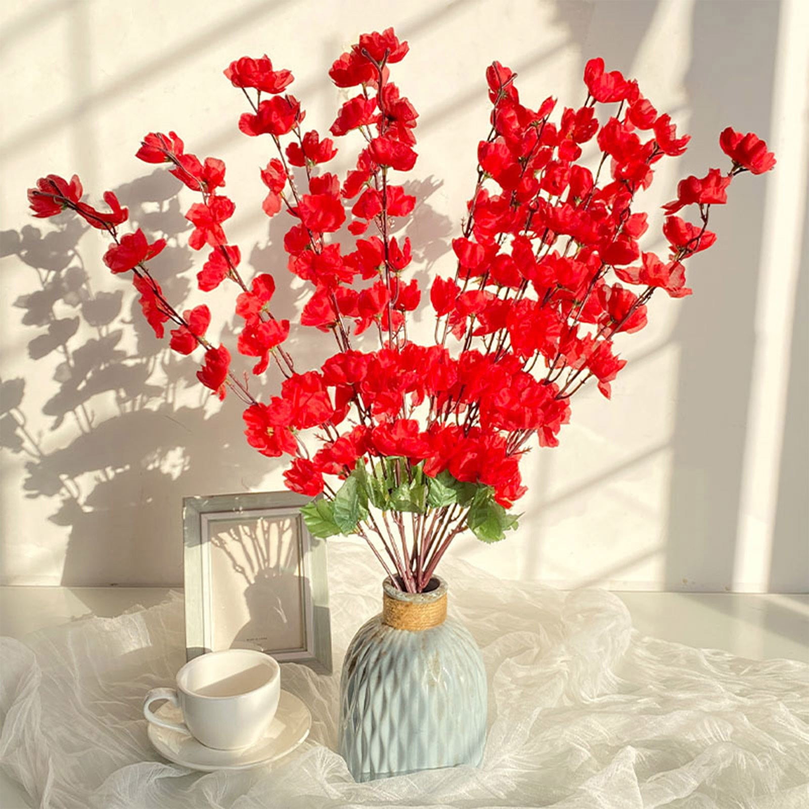 Stiwee New Stuff for Spring Artificial Flower Decor Home Decor Forks Handle Bunch Simulation Flowers Home Decor Living Room Bedroom Stiwee New Stuff for Spring Artificial Flower Decor Home Decor Forks Handle Bunch Simulation Flowers Home Decor Living Room Bedroom