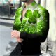 thumbnail image 1 of Camisa con cuello con estampado de diamantes de gran venta para hombres en verano, ropa de calle de manga larga con botones para uso diario, ropa de moda para hombres, 1 of 6