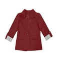 thumbnail image 5 of ZJXFGS Blazers for Women Business Casual,Blazer for Women,Women'S Blazer,Womens Jackets Dressy Casual,Women Blazers for Work Casual,Casual Blazer for Women,Summer Blazer Red 2XL, 5 of 6