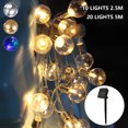 thumbnail image 4 of Muyoka Pluokvzr 5 metros 20 LED Luces de cadena solares para exteriores 2 modos Luces de cadena para exteriores Luces de hadas solares impermeables para jardín, patio, cerca, vacaciones, fiestas, deco Muyoka Hogar, 4 of 7