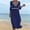 #0541-Navy, variant on Puyaiuu Womens Summer V Neck 3/4 Sleeve Casual Midi Dress Blue M Gift
