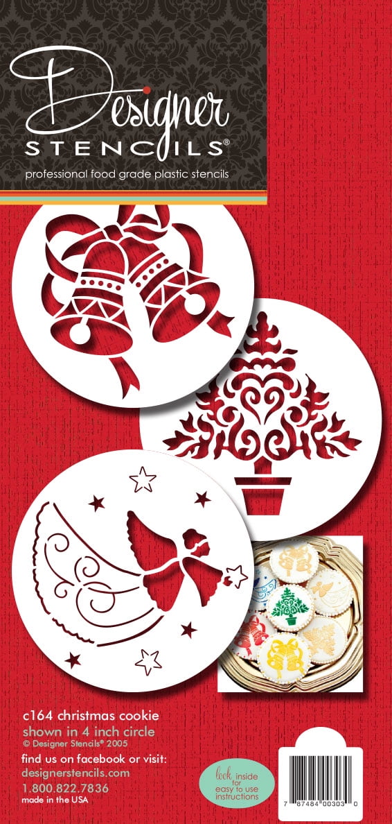 Designer Stencils C164 Christmas Cookie Stencils (Christmas Tree ...