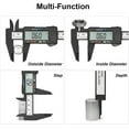 thumbnail image 4 of Digital Vernier Caliper, 150MM Vernier Caliper Measuring Tool for Length Width Depth Outside Diameter Inside (Black), 4 of 4