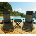 thumbnail image 2 of Patio Premier 3 Pack Fabric Zero-Gravity Chair - Blue and Black, 2 of 7