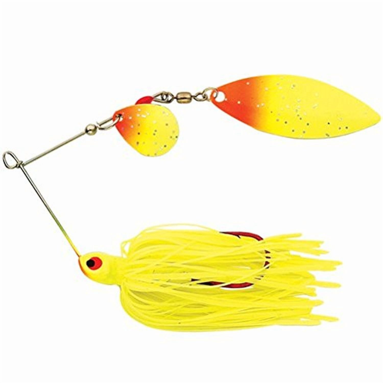 (2 pack) Northland Tackle Reed Runner Tandem Spin - Premium Spinner Baits For Freshwater - Lures For Bass, Pike, And Musky, Sunrise, 3/8 Oz