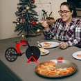 thumbnail image 6 of Red Stainless Steel Pizza Cutter With Bicycle Design, Rolling Pizza Wheel For Cutting Pizza Dough, Kitchen Baking Tool With Ergonomic Handle, Easy To Clean Pizza Slicer, 6 of 7