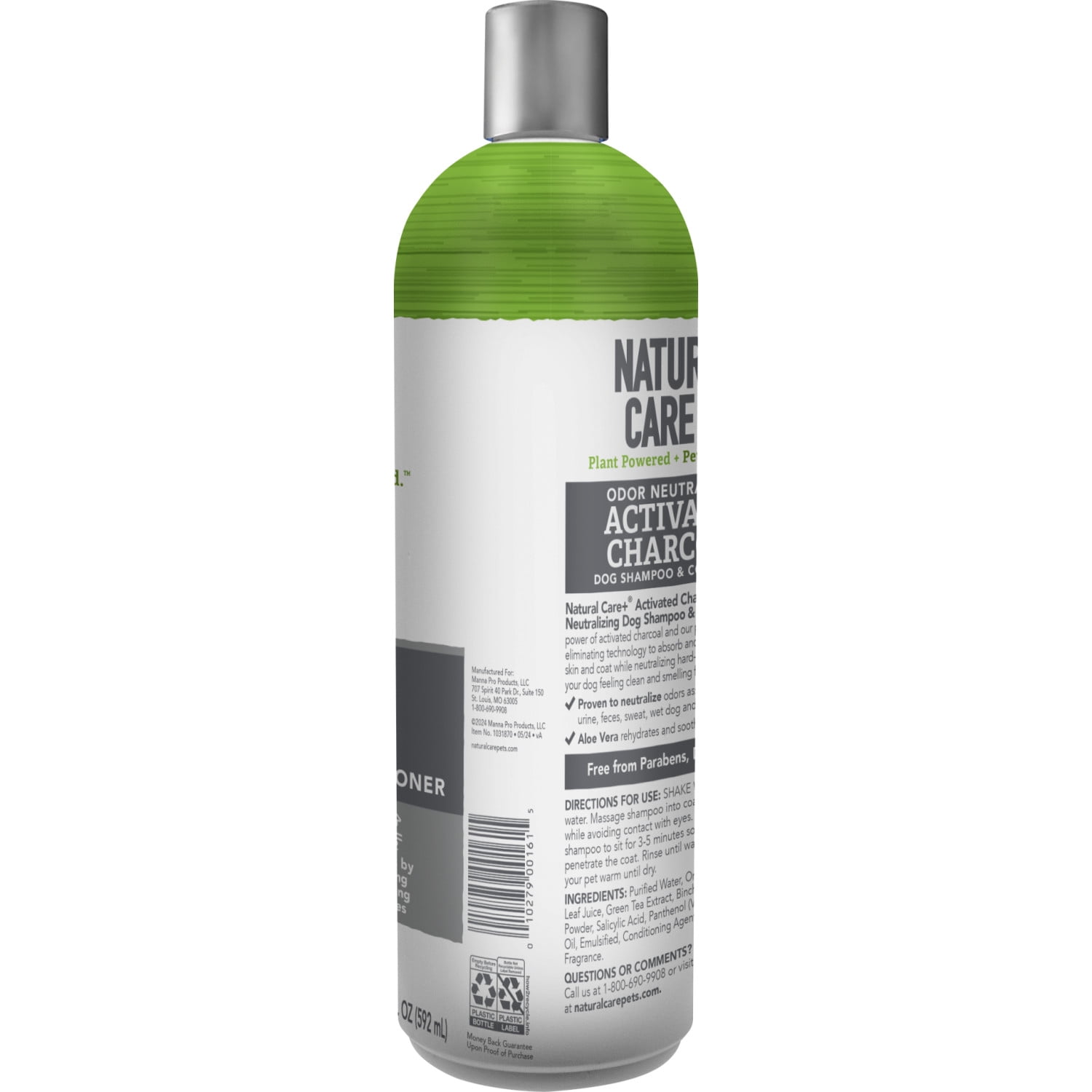 Natural Care Charcoal Dog Shampoo - Light Herbal Scent, 20 fl oz