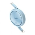 thumbnail image 3 of Baseus USB C Cable 100W Retractable USB C to USB C Fast Charging Cable, 4-Stage Length 3.3ft Type C Charger Cable, Blue, 3 of 10