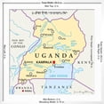 thumbnail image 5 of Art.com Uganda Political Map Art Print by Peter Hermes Furian, White Frame Wall Art, 29" x 29", 5 of 5