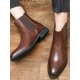 thumbnail image 2 of Men's Chelsea Boots Casual Boots, Comfortable British Style Winter Leather Boots, 2 of 3