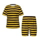 thumbnail image 1 of Balery Bee Stripe Conjunto de Pijama Infantil de Manga Corta con Estampado – Ropa de Dormir de Algodón Suave-X-Large, 1 of 6
