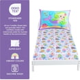 thumbnail image 3 of Todays Kids Mermaids 2-Piece Toddler Bedding Set - Breathable 100% Soft Brushed Microfiber Polyester, Standard Size Mermaid Bedding, Gentle on Delicate Skin, Fitted Toddler Bed Sheet Set & Pillowcase, 3 of 6