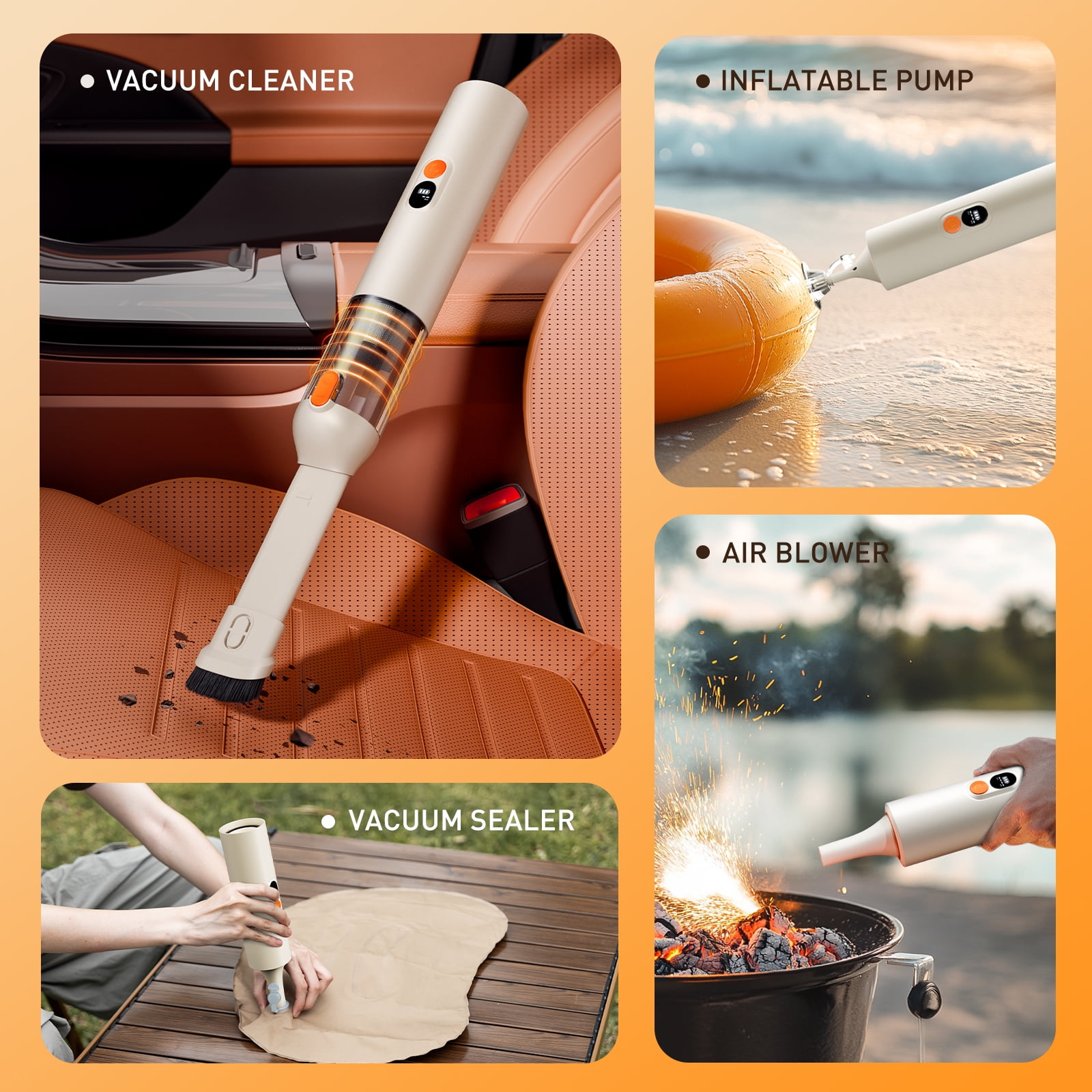 AUXITO Car Vacuum Cleaner Cordless, 14000pa 6000mAH High Power Long Endurance, Strong Suction Handheld Portable Car Vacuum for Car, Office