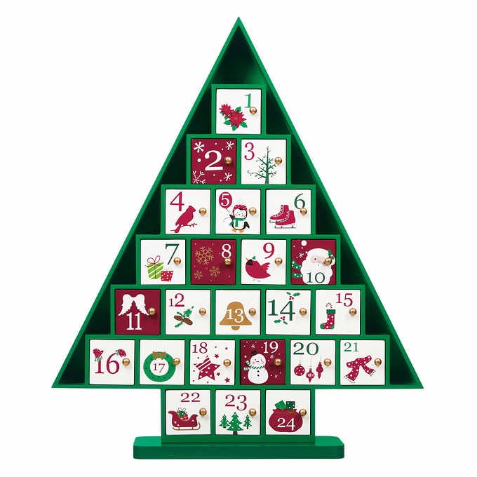 Wooden Advent Tree Calendar - Walmart.com