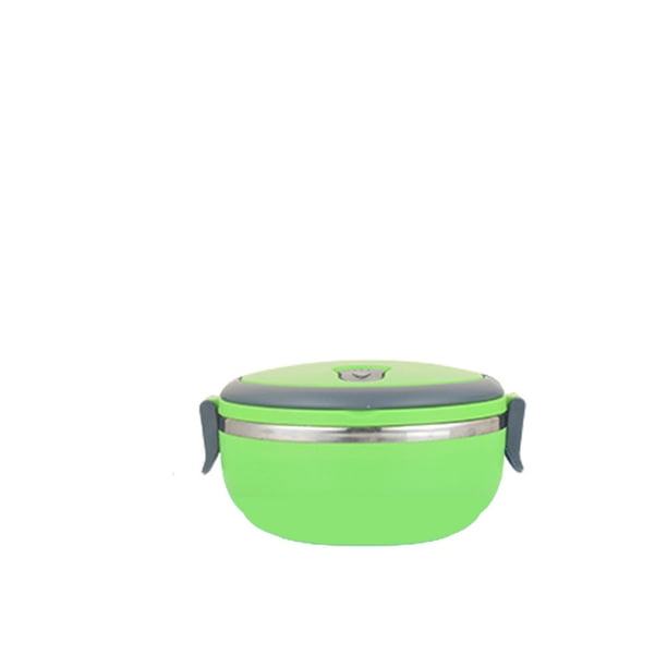 Inteprter Fiambrera de acero inoxidable para el hogar, escuela, senderismo, Picnic, comida, sopa, desayuno, almacenamiento, contenedor con aislamiento Cocina y Comedor Verde Inteprter HA067345-03
