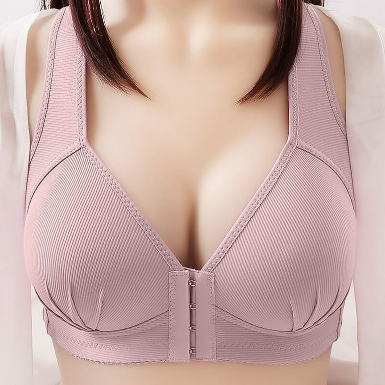Kddylitq Nursing Bras For Breastfeeding And Supportive Placed Buckle Push  Up Bra For Large Breasts Bralette Padded Adjustable Smoothing Wireless Bras