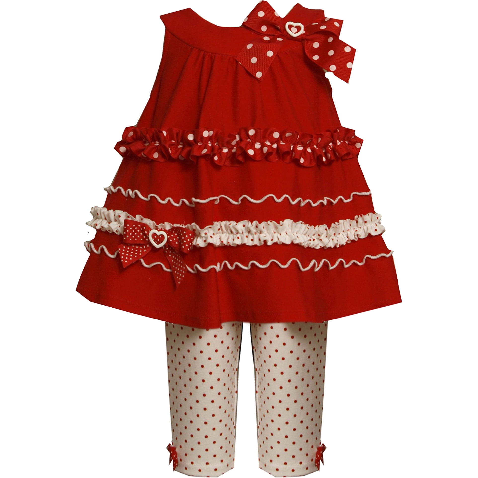 Bonnie Jean Girls Ribbon American Flag Shorts Set 3m-6x
