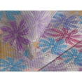 thumbnail image 3 of Ambesonne Floral Design Quilted Coverlet 3 Pcs, Flowers Psychedelic, King Size, Violet Deep Sky Blue, 3 of 4