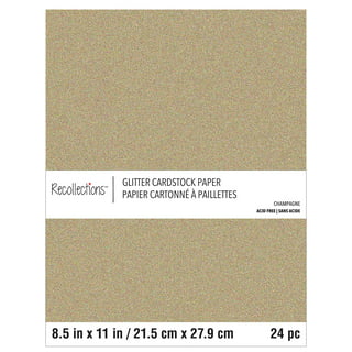 Paper Accents Glitter Cardstock - Red, 8-1/2 x 11, Pkg of 5 Sheets 