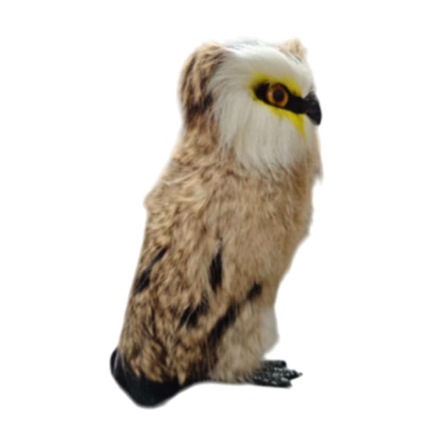 Lindo búho peludo mini pájaro adorno decoración adorno simulación artificial 590x472x904 pulgadas