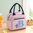 thumbnail image 4 of Bolsas térmicas para almuerzo para niños de Stitch Disney, loncheras con letras de la A a la Z, bolso de mano grueso y hermético, regalos de cumpleaños de dibujos animados de anime, 4 of 5