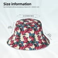 thumbnail image 2 of Kll Beautiful Flower Bucket Hat for Women Men Packable Travel Beach Sun Hat Outdoor Rave Accessories Reflective Fisherman Cap, 2 of 6