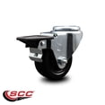 thumbnail image 2 of 3 Inch Hard Rubber Wheel Swivel Bolt Hole Caster with Posi Lock Brake SCC, 2 of 2