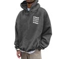 thumbnail image 4 of Men's and Women's Cotton Pullover Hoodie - Drawstring Hood, Long Sleeve Casual Sweatshirt Men's Clothing Hoodies, 4 of 5