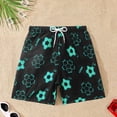 thumbnail image 4 of GXWEA Boys Swim Trunks Swim Shorts Quick Dry Boys Bathing Suit Swimsuit Swimwear Beach Shorts (11-12 Years,Black), 4 of 8