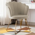Duhome Velvet Accent Chair with Gold Metal Legs, Sherpa Makeup Vanity