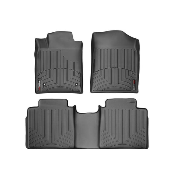 WeatherTech Custom Fit FloorLiners compatible with 2005-2012 Toyota Avalon - 1st & 2nd Row, Black