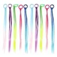 thumbnail image 2 of BRIGHTFUFU 10 extensiones de cola de caballo para niñas, extensiones de cabello largo de colores, decoración para el cabello., 2 of 7